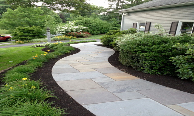 sidewalk ideas for landscape – bluestone walkways granite walkway ...